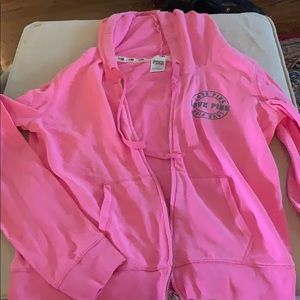hot pink zip up